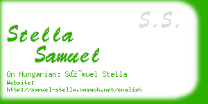 stella samuel business card